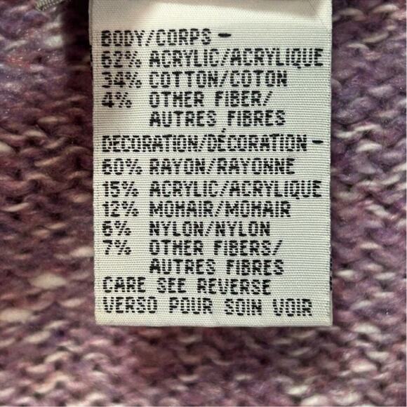 Vintage Talbots Snowman Mohair Sweater L | Holiday Ombre Confetti Knit Appliqué - Picture 11 of 16